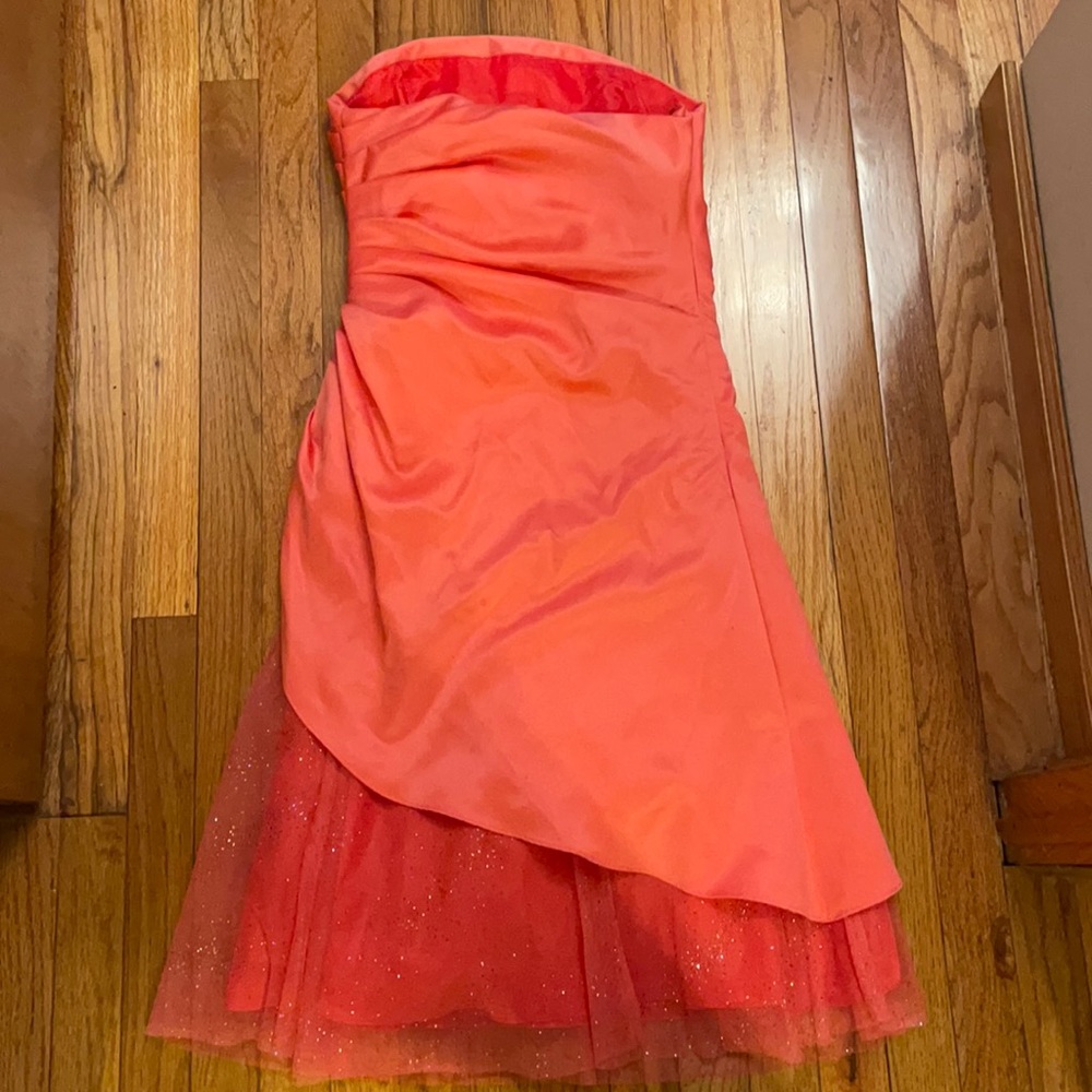 Knee length prom dress- strapless